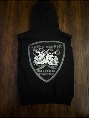 🚨Chip & Pepper Sleeveless Black Hoodie🚨